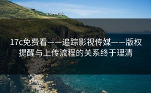 17c免费看——追踪影视传媒——版权提醒与上传流程的关系终于理清