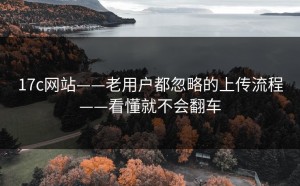 17c网站——老用户都忽略的上传流程——看懂就不会翻车